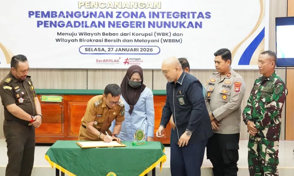 Disaksikan Wabup Hermanus, PN Nunukan Teguhkan Komitmen Zona Integritas Menuju WBK dan WBBM