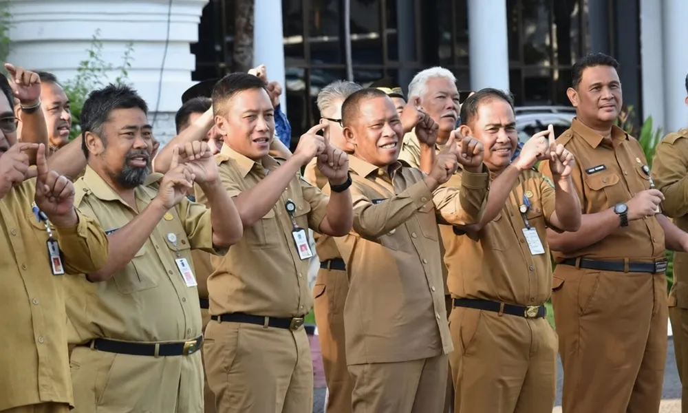 Apel Gabungan OPD, Bupati Kenalkan Gerbang Bisa, Gerakan Membangun Bulungan Berbahasa Isyarat