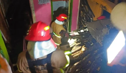 Kebakaran Dini Hari Hanguskan Dapur Rumah Warga di Jalan Bhayangkara Nunukan